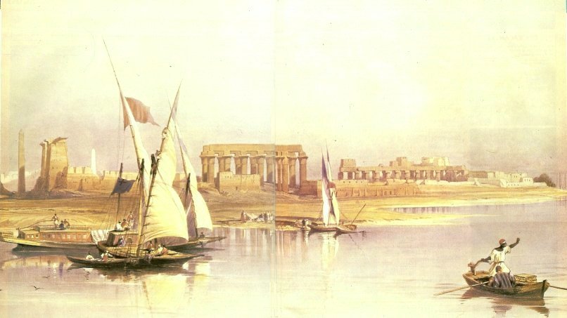 Le Nil devant Thèbes